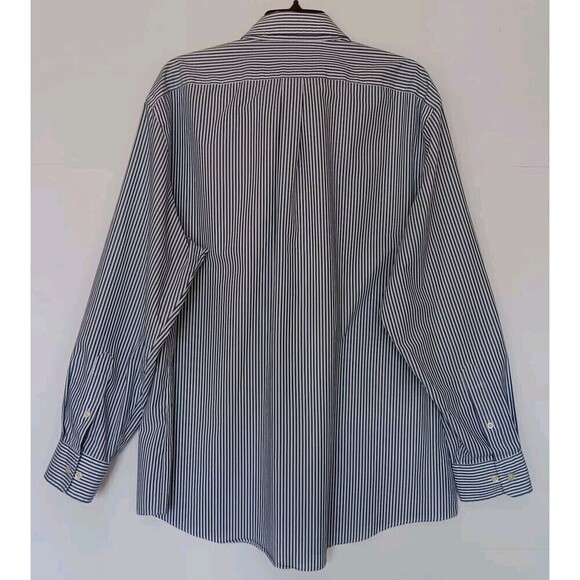 Lauren Ralph Lauren Black Label Size XXL Blue/White Striped Button Up Shirt - Picture 4 of 7